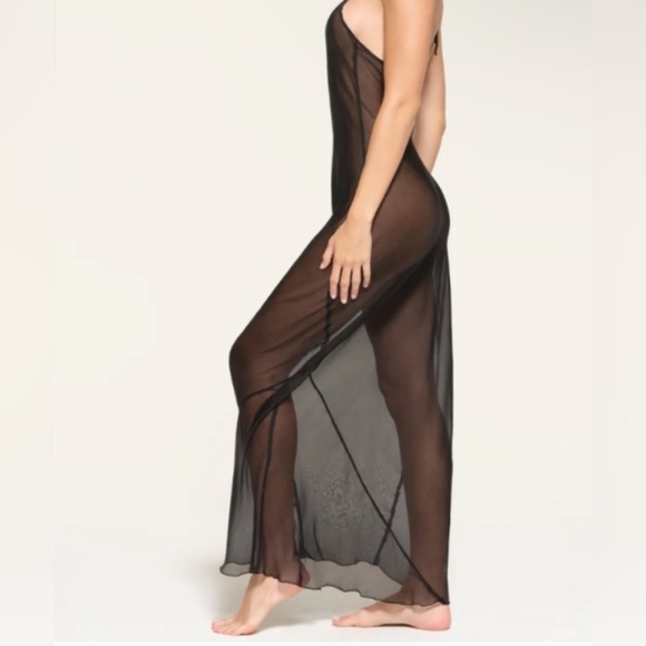 NWT Skims Romance Silk Halter Maxi Dress - Picture 6 of 6